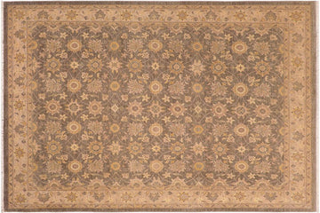 handmade Transitional Kafkaz Chobi Ziegler Gray Lt. Brown Hand Knotted RECTANGLE 100% WOOL area rug 8 x 10
